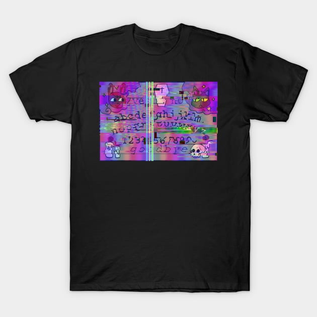 Cute Ouija Board [GLITCHED] T-Shirt by Ley-Z Designs